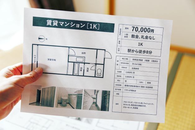 賃貸物件のチラシ